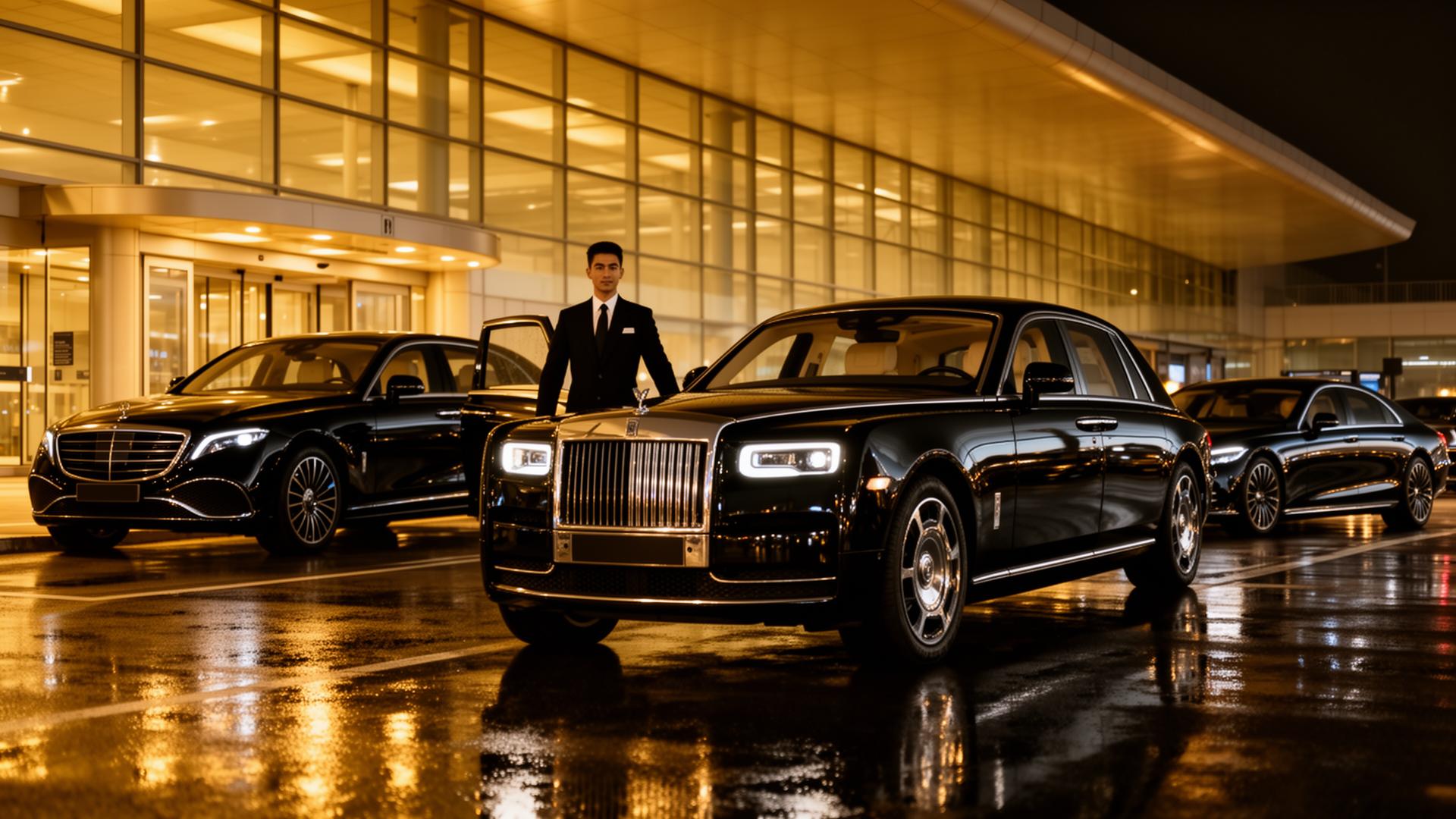 Rolls-Royce Phantom and Mercedes-Benz fleet for VIP airport pickup